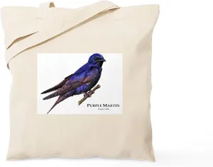 CafePress Purple Martin Tote Bag Natural Canvas Tote Bag, Reusable Shopping Bag