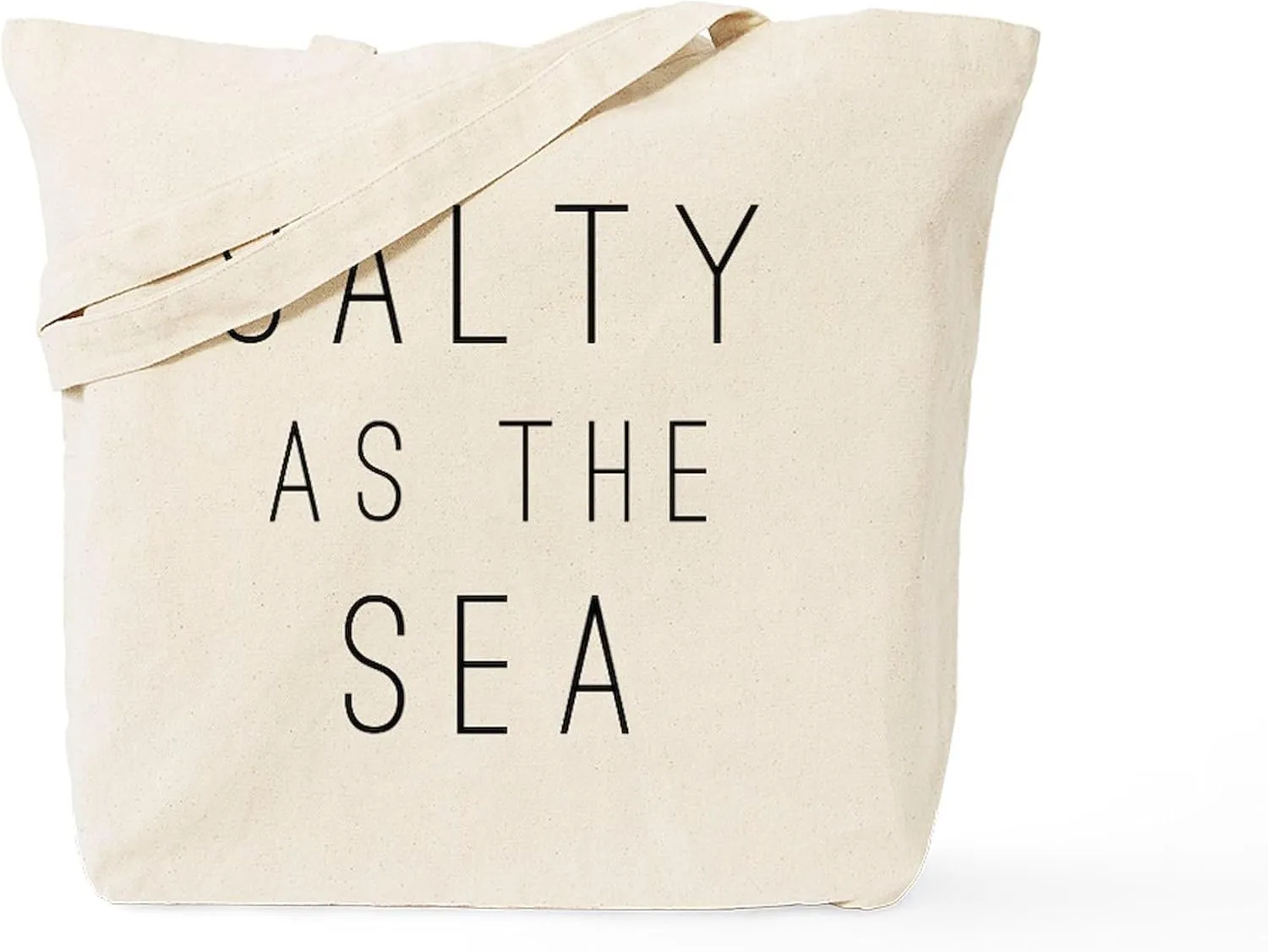 CafePress Salty As The Sea Tote Bag Natural Canvas Tote Bag, Reusable Shopping Bag