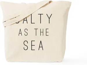 CafePress Salty As The Sea Tote Bag Natural Canvas Tote Bag, Reusable Shopping Bag