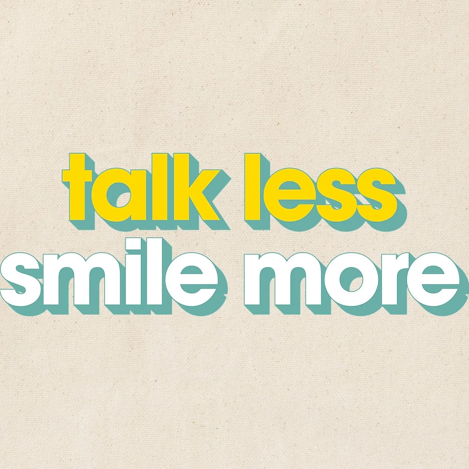 CafePress Talk Less Smile More Tote Bag Natural Canvas Tote Bag, Reusable Shopping Bag