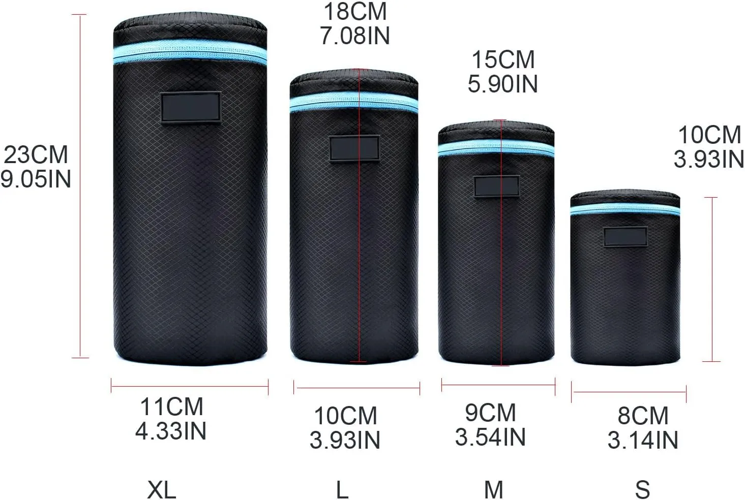 Camera Lens for Case Univeral for Telephoto Lens Zipper Bag Nylon Thickened Lens Protective Bag