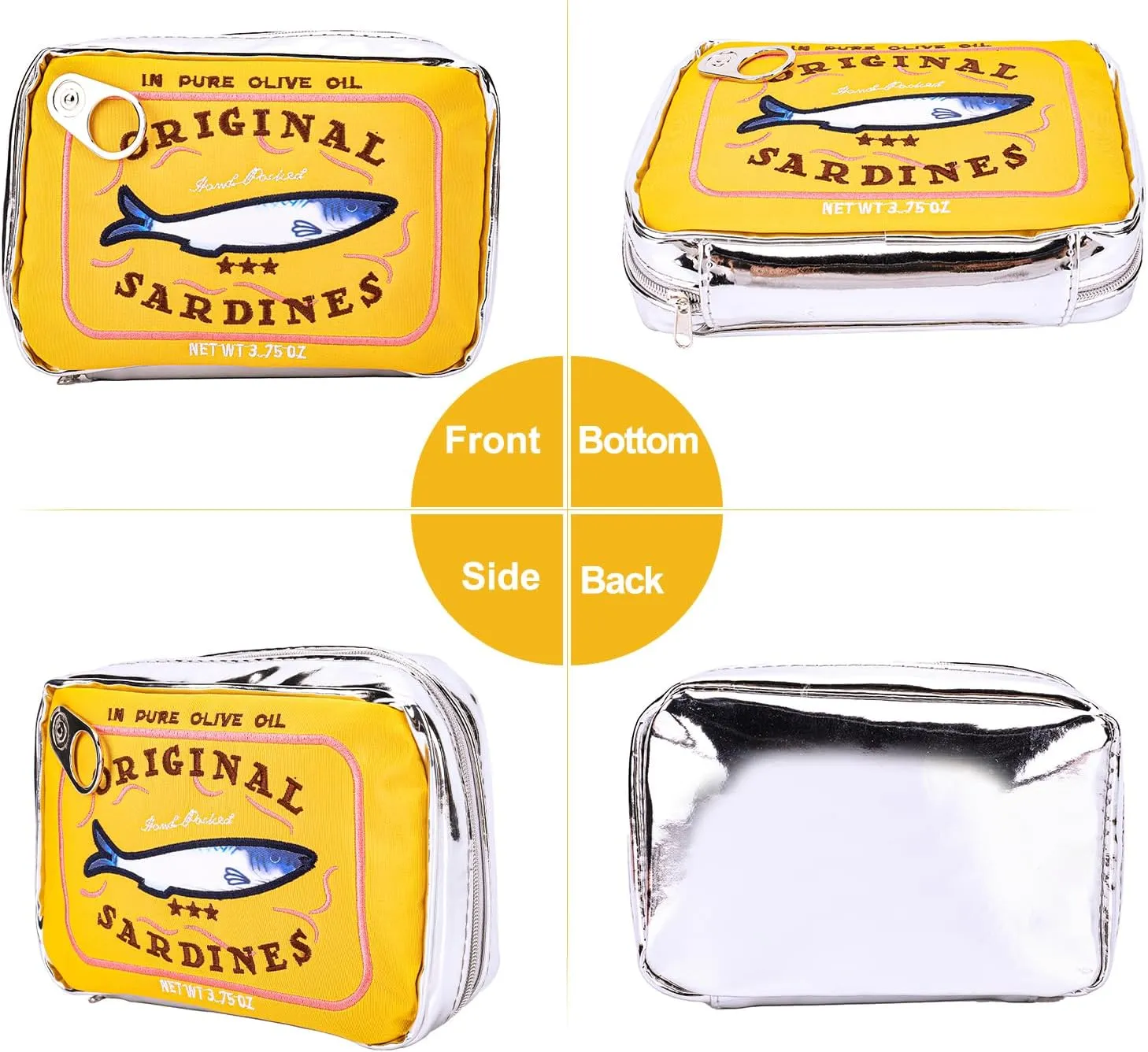 Canned Sardines Makeup Bag, Canned Sardines Style Toiletry Bag Cute Travel Bag Creative Cute Makeup Bag Coquette Make up Pouch for Women