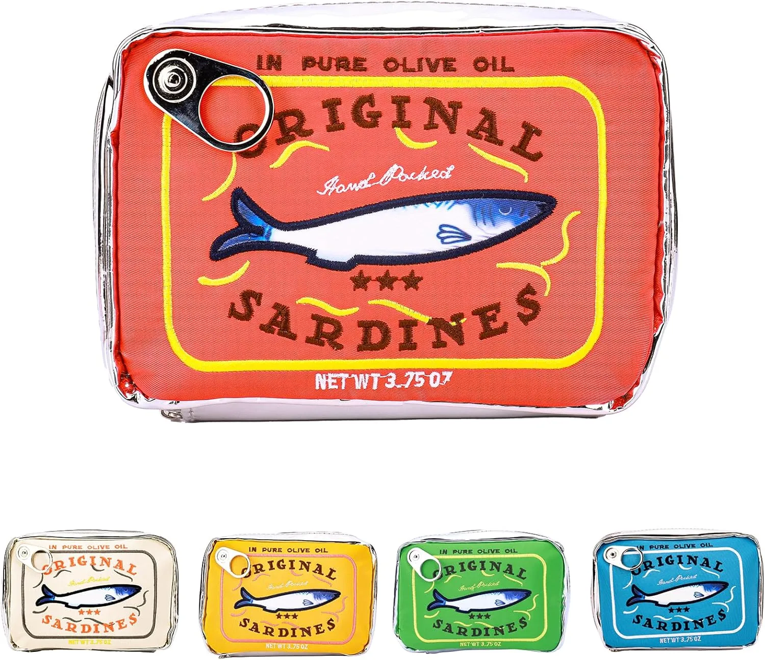 Canned Sardines Makeup Bag, Canned Sardines Style Toiletry Bag Cute Travel Bag Creative Cute Makeup Bag Coquette Make up Pouch for Women