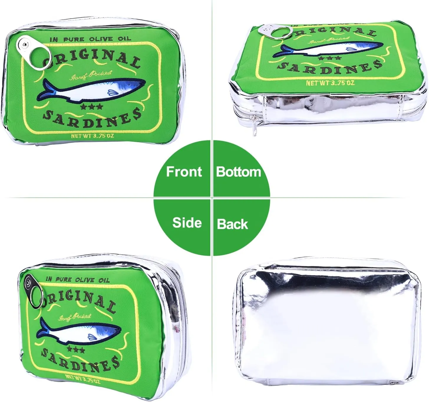 Canned Sardines Makeup Bag, Canned Sardines Style Toiletry Bag Cute Travel Bag Creative Cute Makeup Bag Coquette Make up Pouch for Women
