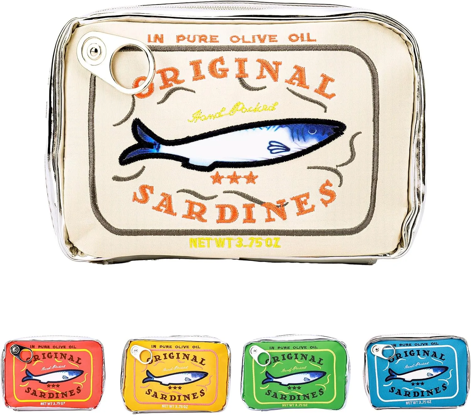Canned Sardines Makeup Bag, Canned Sardines Style Toiletry Bag Cute Travel Bag Creative Cute Makeup Bag Coquette Make up Pouch for Women
