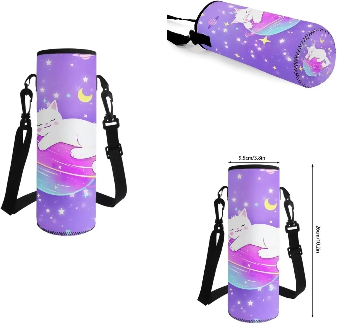 Cartoon Kitten Kids Backpacks for Boys Star School Backpack for Teens Comfortable Bento Box Lunch Bag Backpacks with Lunch Box for Boys Backpack Set of 4 Water Bottle Bag