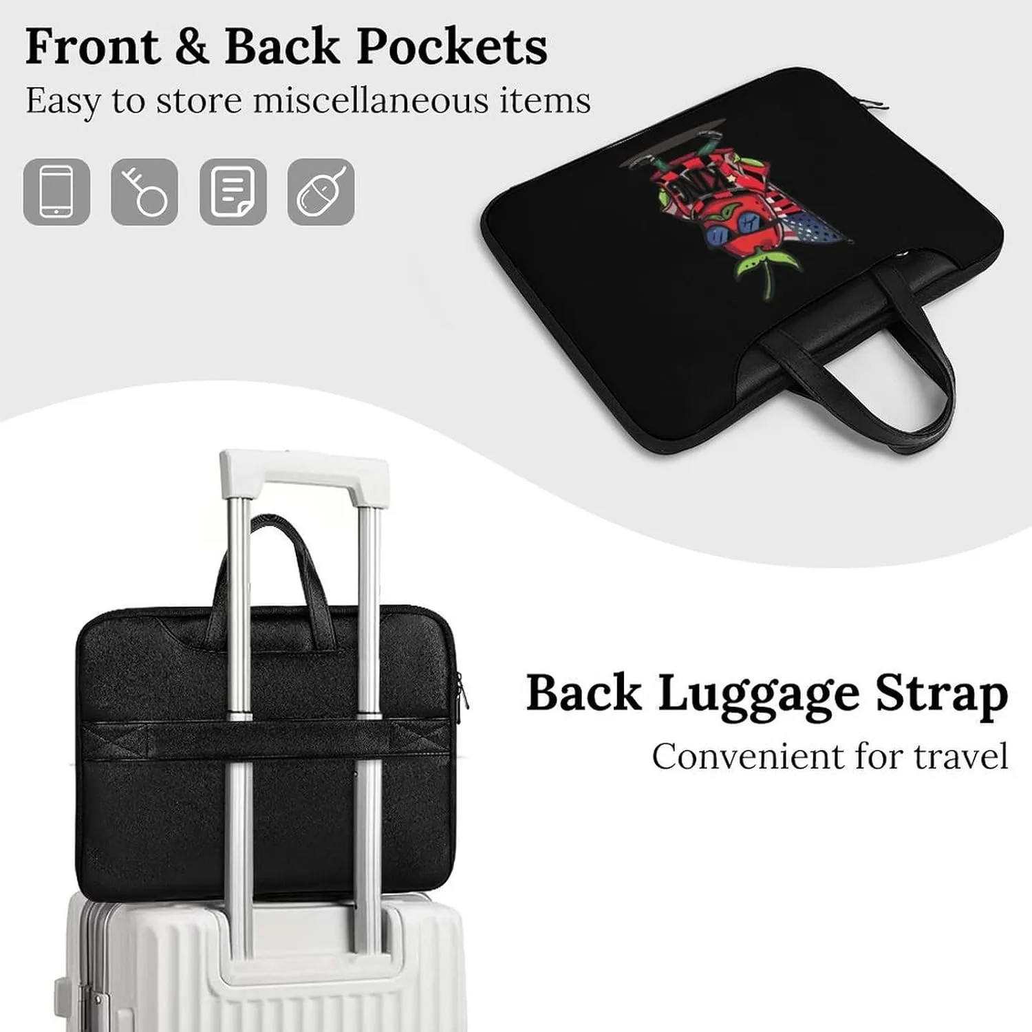 Chili King Cool Laptop Tote Bag Waterproof Computer Carrying Case Business Office Briefcase