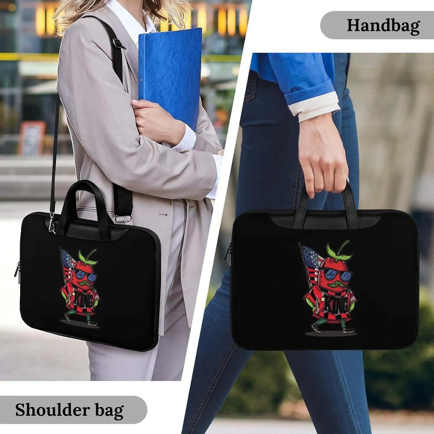Chili King Cool Laptop Tote Bag Waterproof Computer Carrying Case Business Office Briefcase