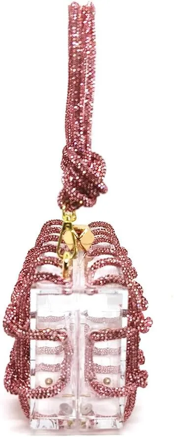 Clear Acrylic Bag Rhinestone Acrylic Clutch Crystal Evening Purses for Women Glitter Handbag for Wedding Cocktail Party Prom