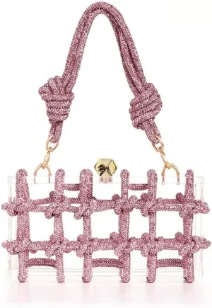Clear Acrylic Bag Rhinestone Acrylic Clutch Crystal Evening Purses for Women Glitter Handbag for Wedding Cocktail Party Prom