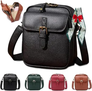 Collaboraten1 Crossbody Leather Bag, Crossbody Leather Bag, 2025 New Vintage Petal Bucket Handbag