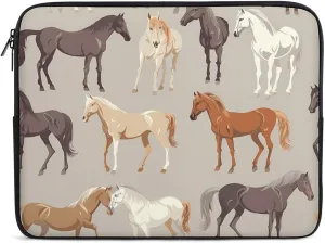 Colorful Horses Laptop Sleeve Case Protective Computer Bag Carrying Briefcase for Men Women