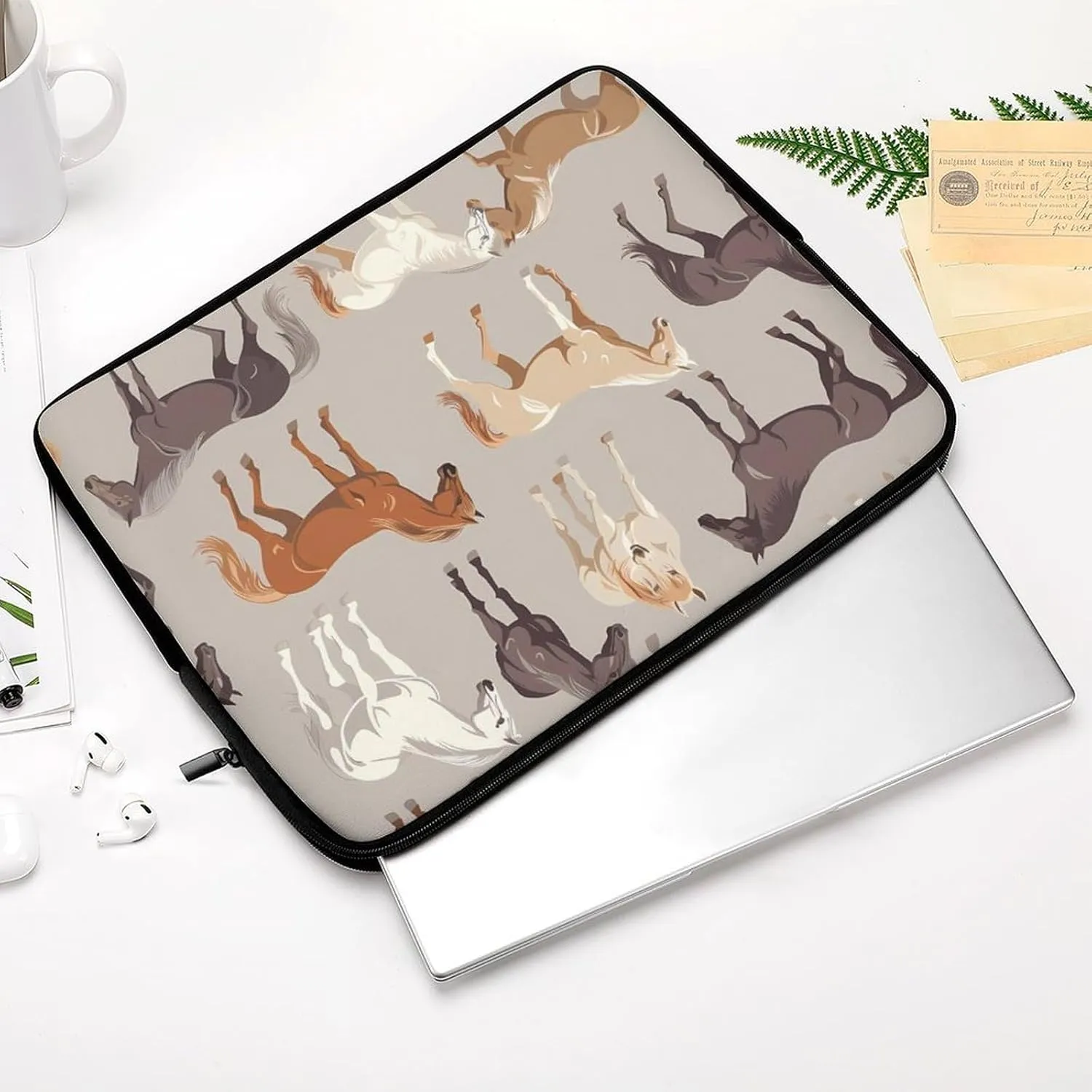 Colorful Horses Laptop Sleeve Case Protective Computer Bag Carrying Briefcase for Men Women