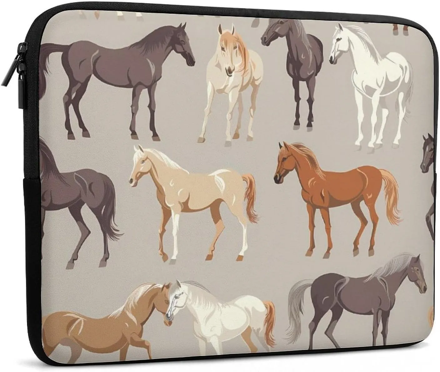 Colorful Horses Laptop Sleeve Case Protective Computer Bag Carrying Briefcase for Men Women