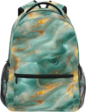 Cool Backpacks for Teenager Fashion Diaper Bag Backpack with Chest Strap for Travel Trip Rose Gold Turquoise Green