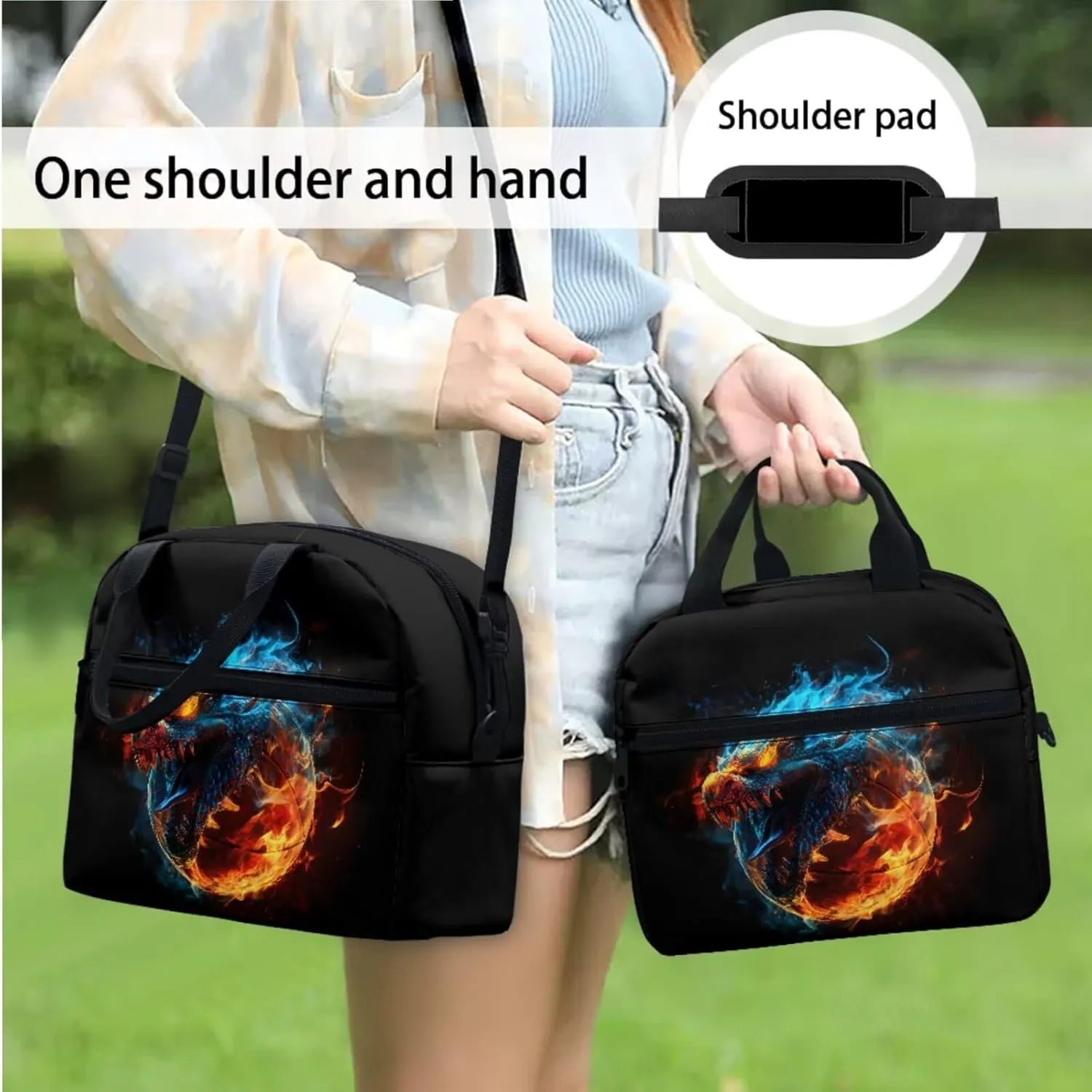 Cool Basketball Backpack for Boys Kids Backpack Set with Insulated Lunch Bag and Pen Bag Pencil Case 3 Pieces Set Casual Daypack Book Organizers Backpack