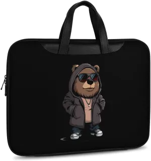 Cool Bear Laptop Tote Bag Waterproof Computer Carrying Case Business Office Briefcase