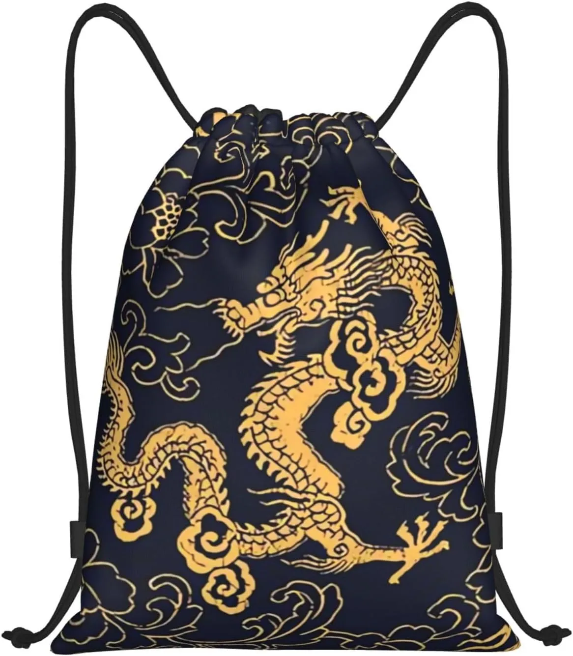 Cool Dragon Drawstring Backpack,Dragons Drawstring Bag Cute Beach Sack Bags For Gym Shopping Sport Yoga