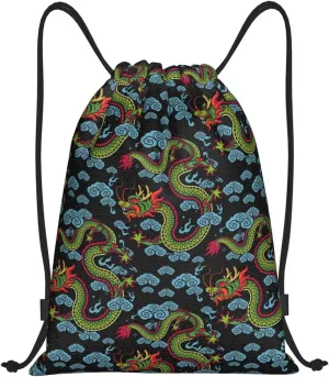 Cool Dragon Drawstring Bags Backpack Bag Casual String Daypack for Women Men Sport Gym Yoga Travel Backpacks