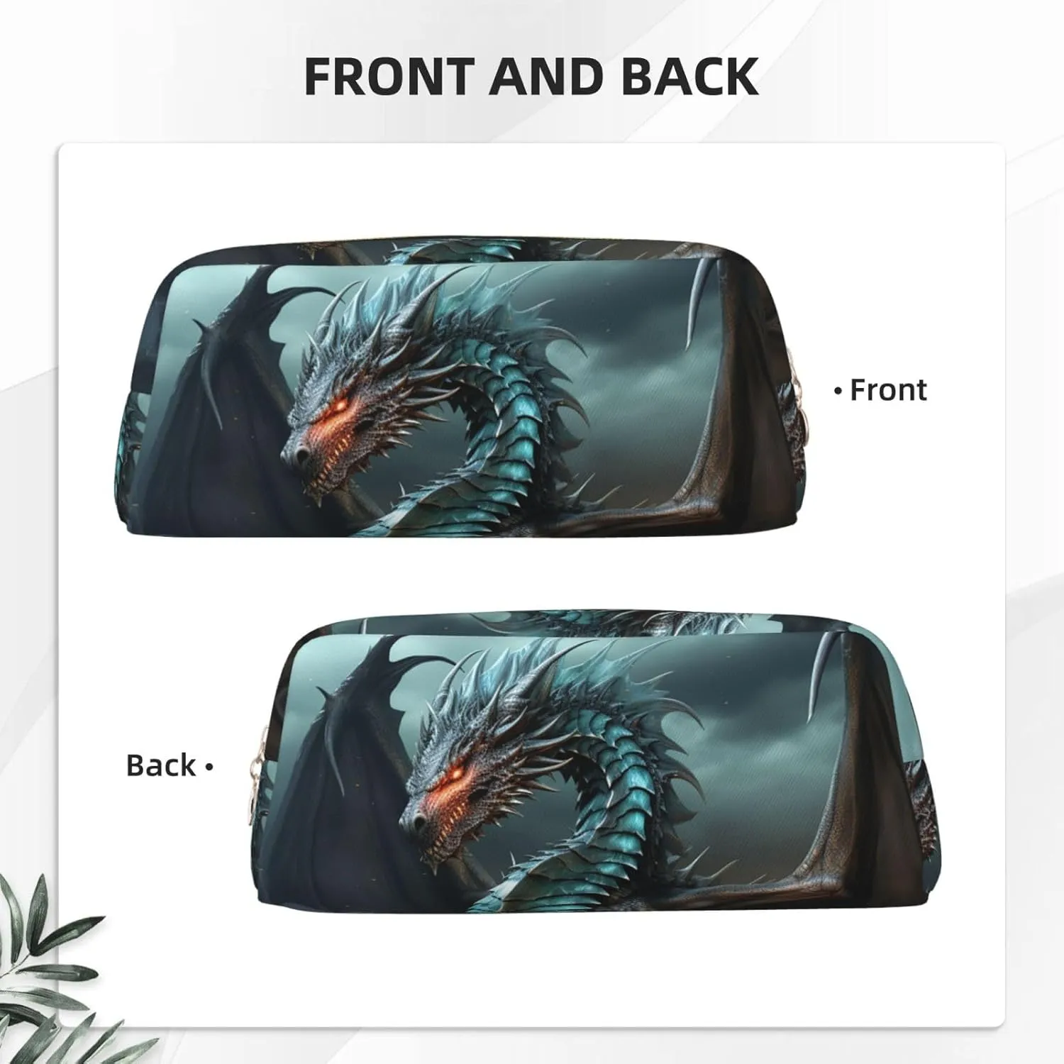 Cool Dragon Makeup Bag Travel Cosmetic Bag for Women Men Pencil Case Zipper Toiletry Bag Purse