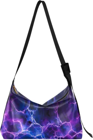 Cool Lightning Crossbody Bag Hobo Handbag Purse Fashion PU Leather Shoulder Bags for Women