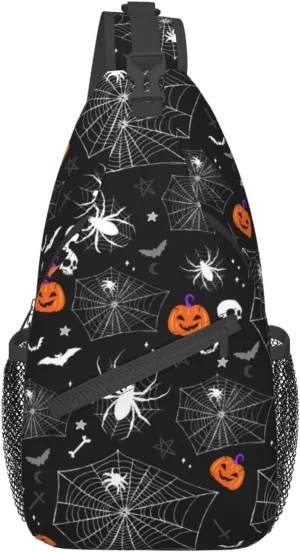Cool Skull Unisex Chest Bags Crossbody Sling Backpack Travel Hiking Daypack Crossbody Bag For Men