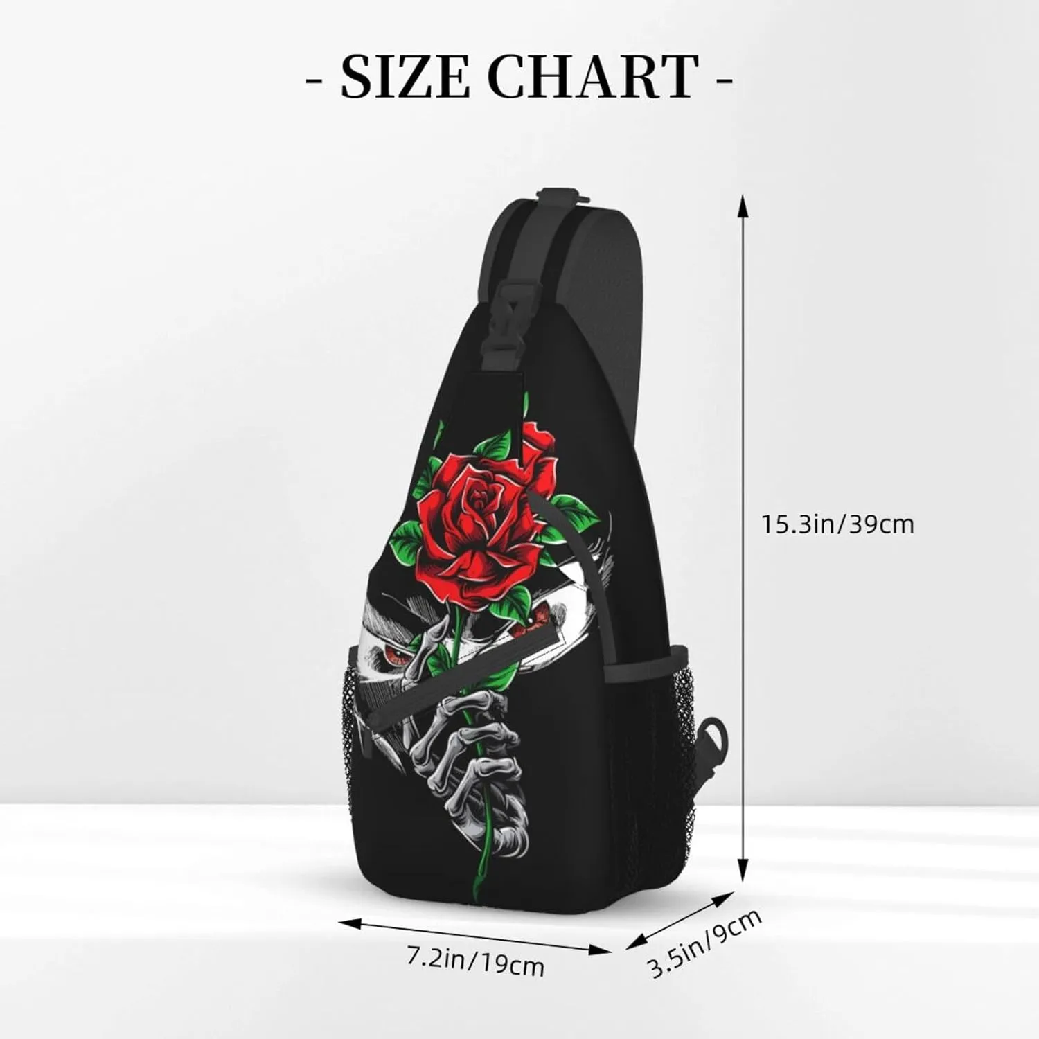 Cool Skull Unisex Chest Bags Crossbody Sling Backpack Travel Hiking Daypack Crossbody Bag For Men