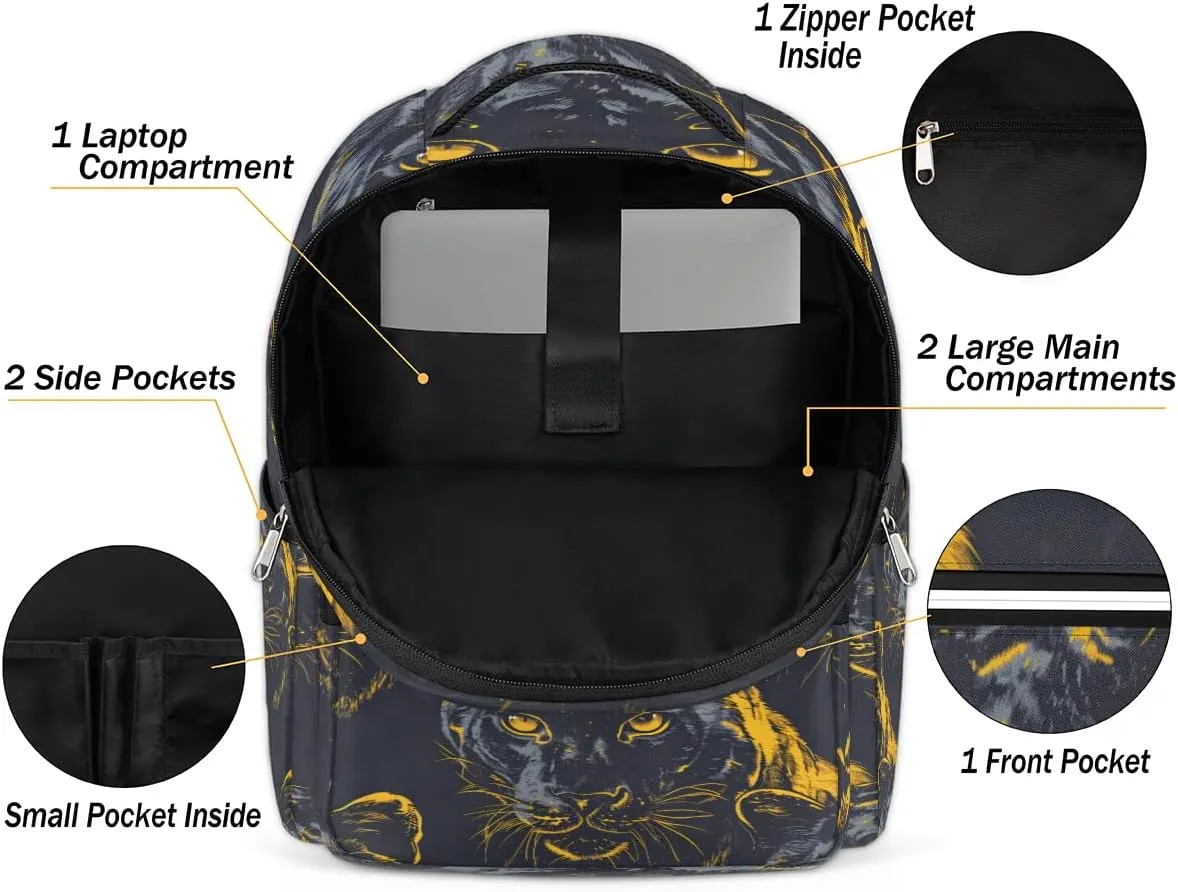 Cool Tiger Travel Laptop Backpack Durable Computer Backpacks Work Business Bags Womens Travel Backpack Purse