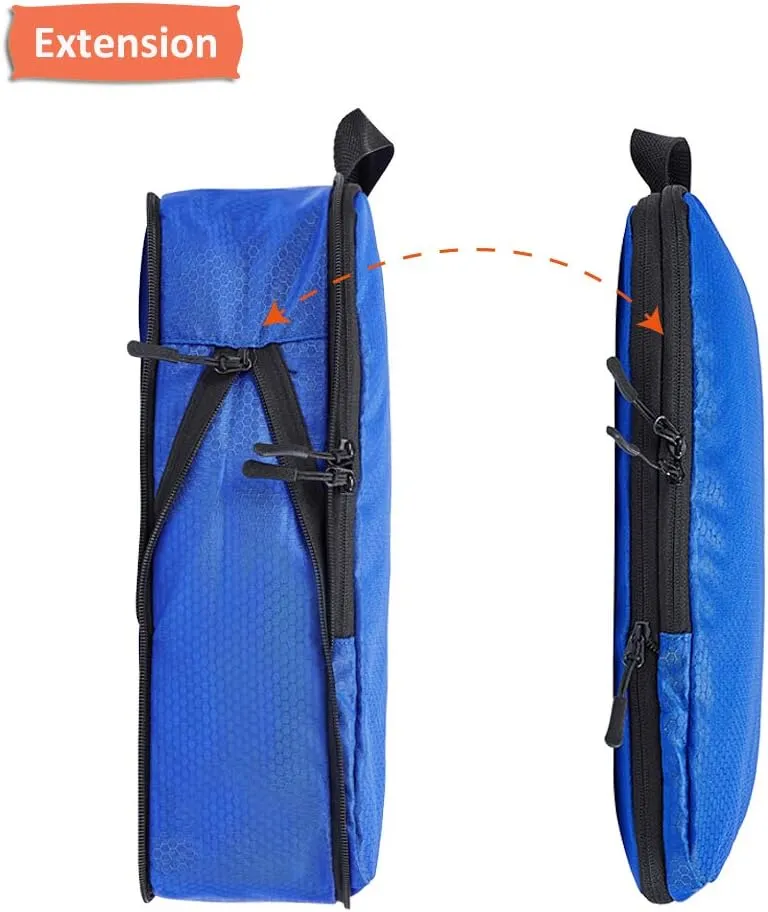 COVAX 4 Set Compression Packing Cubes, Travel Luggage Organizers and Storage Packing Cubes, Blue