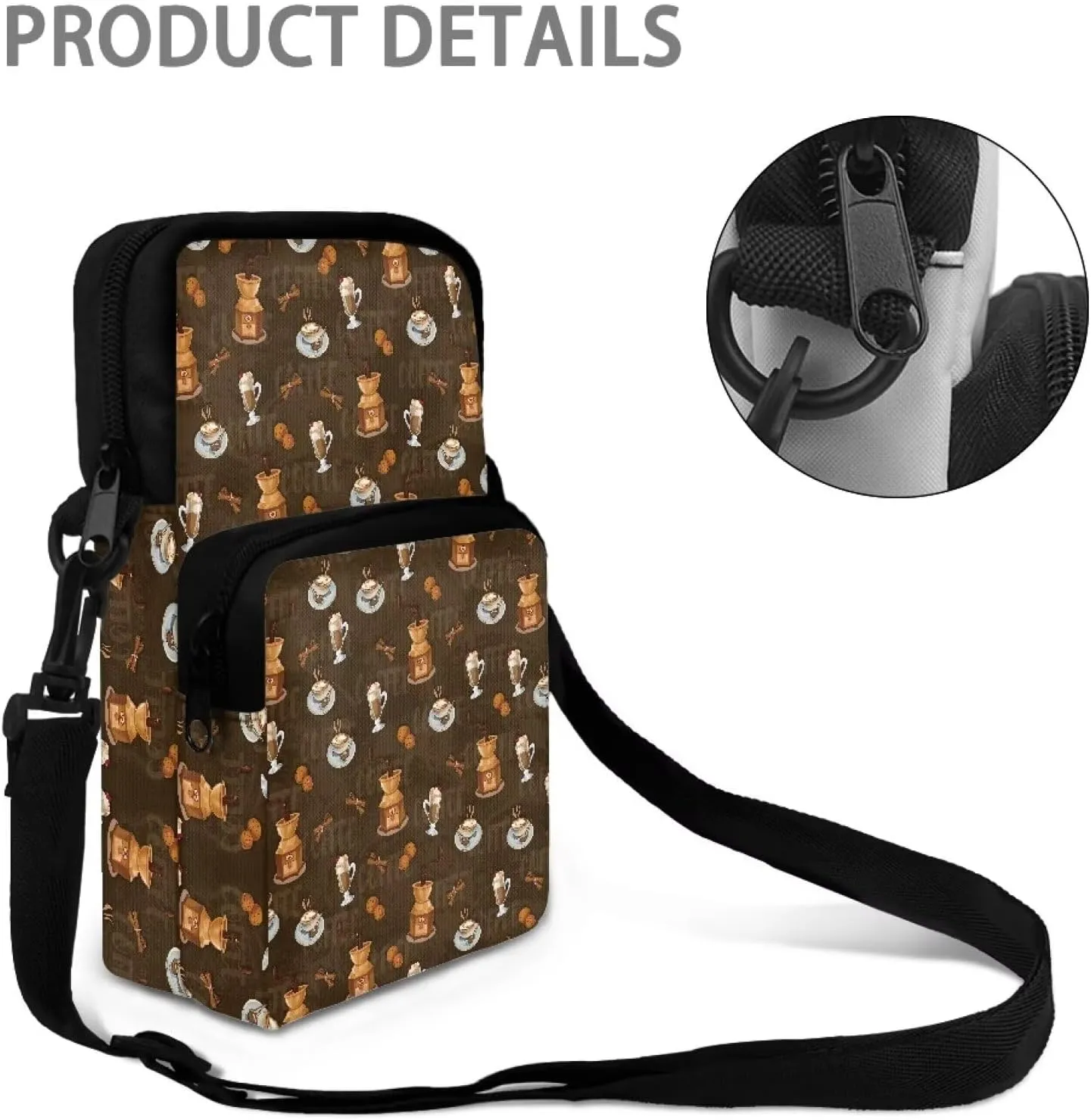 Crossbody Bag Side Strap Bags for Women Men Teens Over 5
