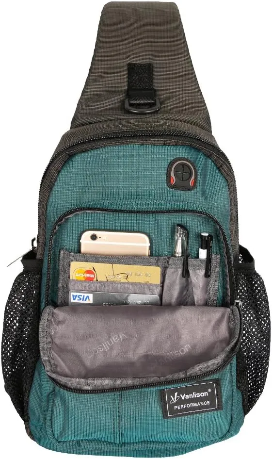 Crossbody Sling Bag Backpack for Men & Women Lake Blue