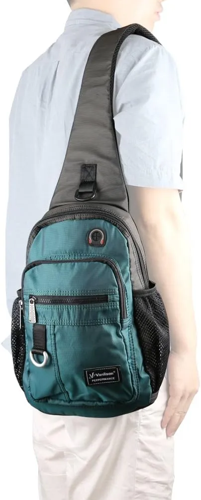 Crossbody Sling Bag Backpack for Men & Women Lake Blue