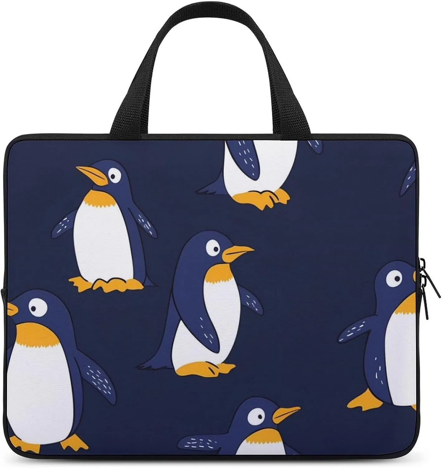 Cute Penguin Pattern Laptop Sleeve Bag Computer Carrying Case Laptops Protective Cover for Travel Business