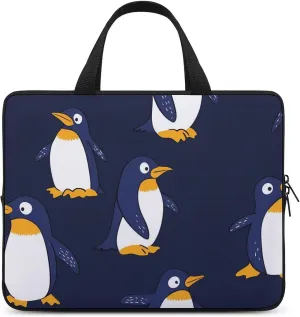 Cute Penguin Pattern Laptop Sleeve Bag Computer Carrying Case Laptops Protective Cover for Travel Business