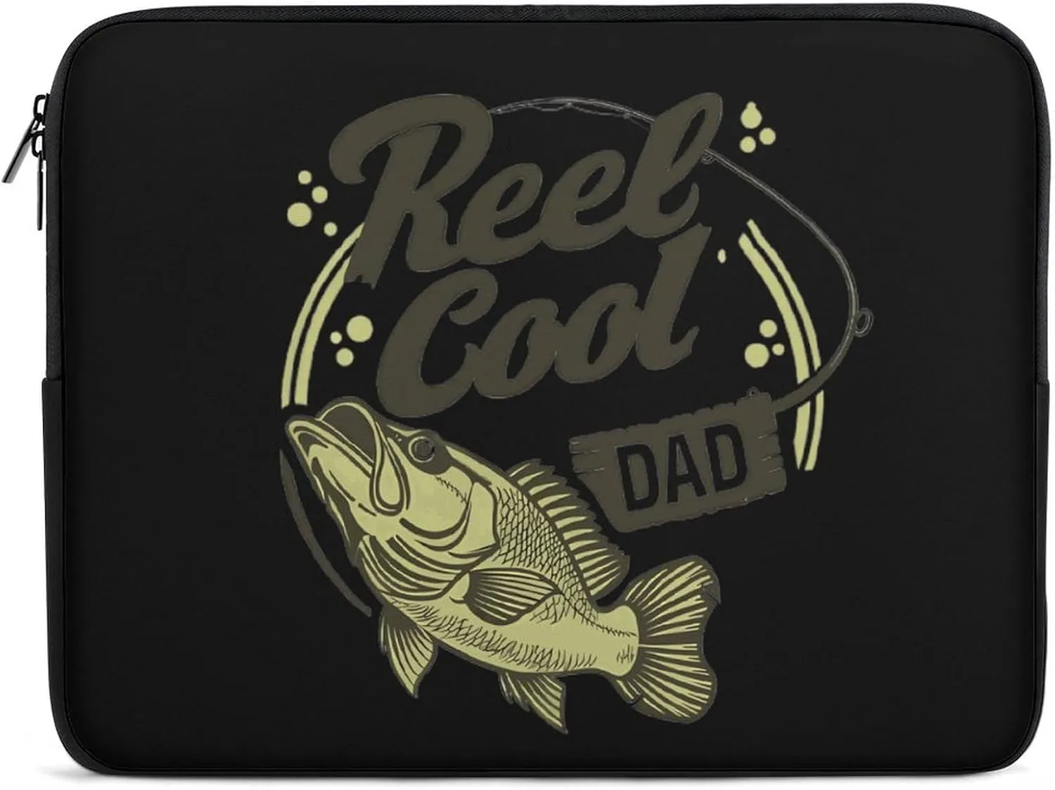 Dad Fishing Reel Cool Personalized Laptop Bag Business Casual Laptop Cases Slim Computer Bag Briefcase