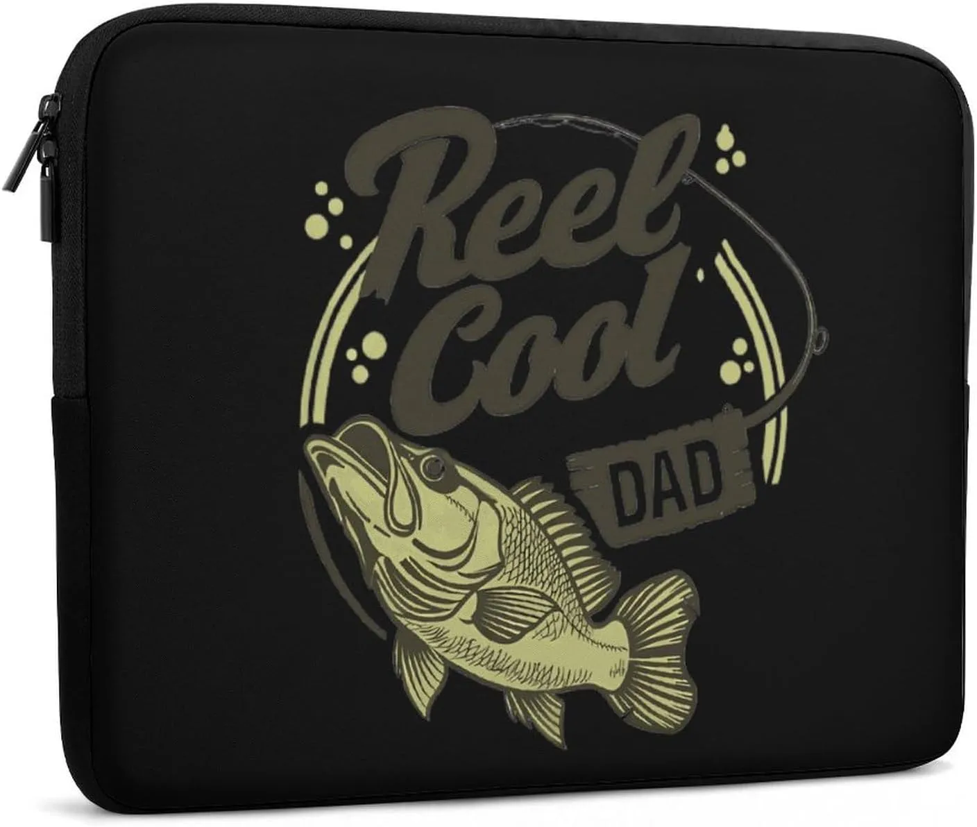 Dad Fishing Reel Cool Personalized Laptop Bag Business Casual Laptop Cases Slim Computer Bag Briefcase