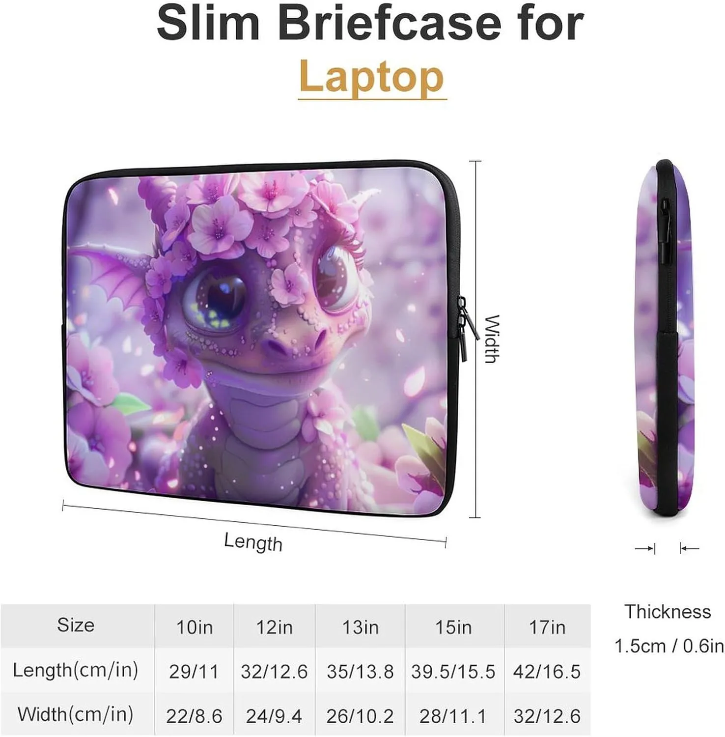 Dragon Laptop Sleeve Case Protective Computer Bag Carrying Briefcase for Men Women