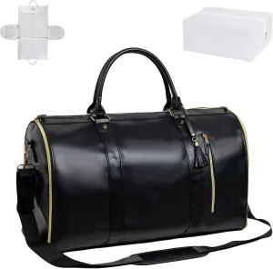 Emmafy Travel Bags for Women,Convertible Garment Duffle Bags for Travel, 2 in 1 Hanging Suitcase Suit Foldable Travel Duffel Bags (B)
