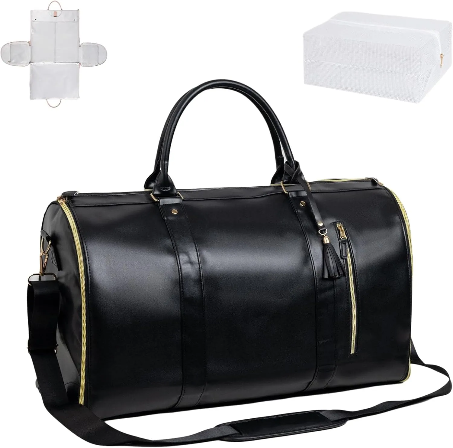 Emmafy Travel Bags for Women,Convertible Garment Duffle Bags for Travel, 2 in 1 Hanging Suitcase Suit Foldable Travel Duffel Bags (B)