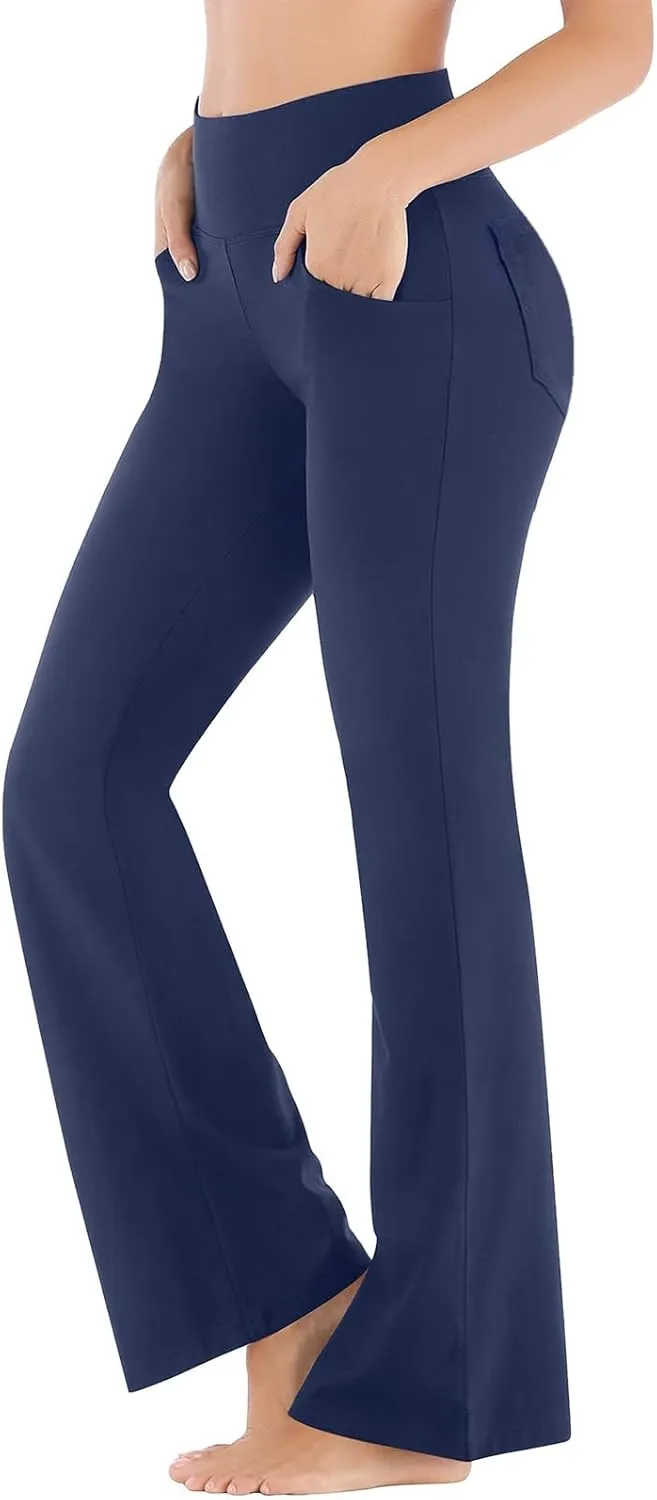 Flare Trousers Sports Waist Pants Pilates Trousers High Fitness Women Straight Yoga Leggings Flared for Yoga Leg
