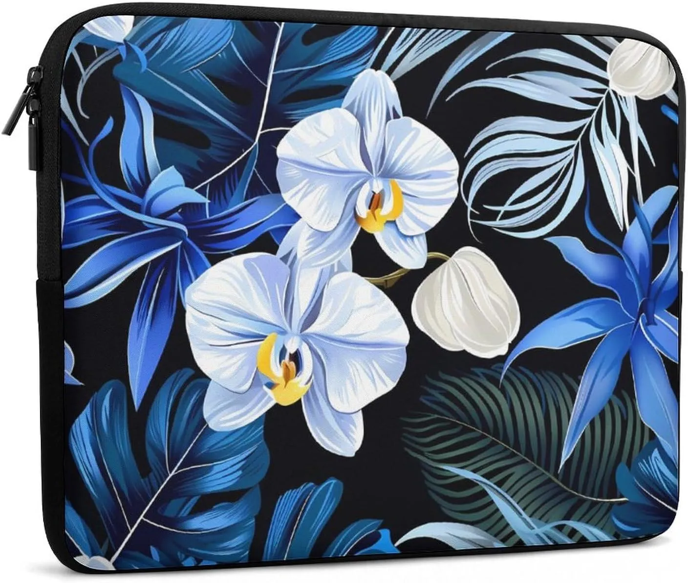 Floral Print Laptop Sleeve Case Protective Computer Bag Carrying Briefcase for Men Women