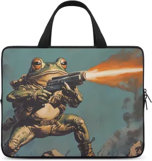 Frog Laser Gun Laptop Sleeve Bag Computer Carrying Case Laptops Protective Cover for Travel Business