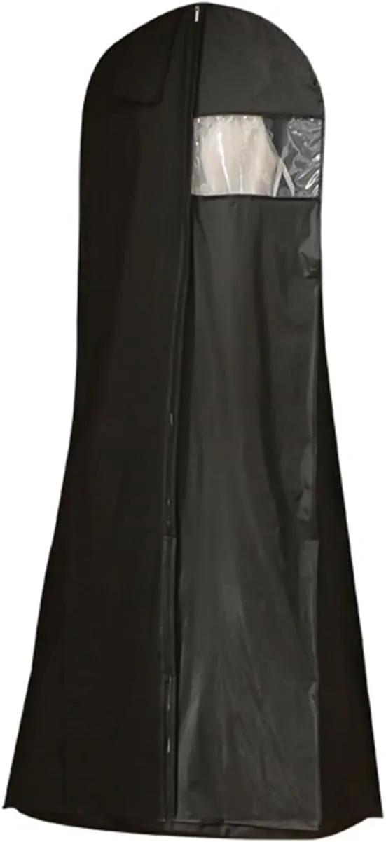 Garment Bags for Dresses Dirt-Proof, Wrinkle-Proof, Top Opening Large Capacity Foldable for Storage Bridal Wedding Gown Dress Garment Bag(Black,60 * 25 * 130cm)