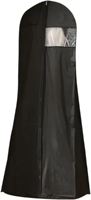 Garment Bags for Dresses Dirt-Proof, Wrinkle-Proof, Top Opening Large Capacity Foldable for Storage Bridal Wedding Gown Dress Garment Bag(Black,60 * 25 * 130cm)