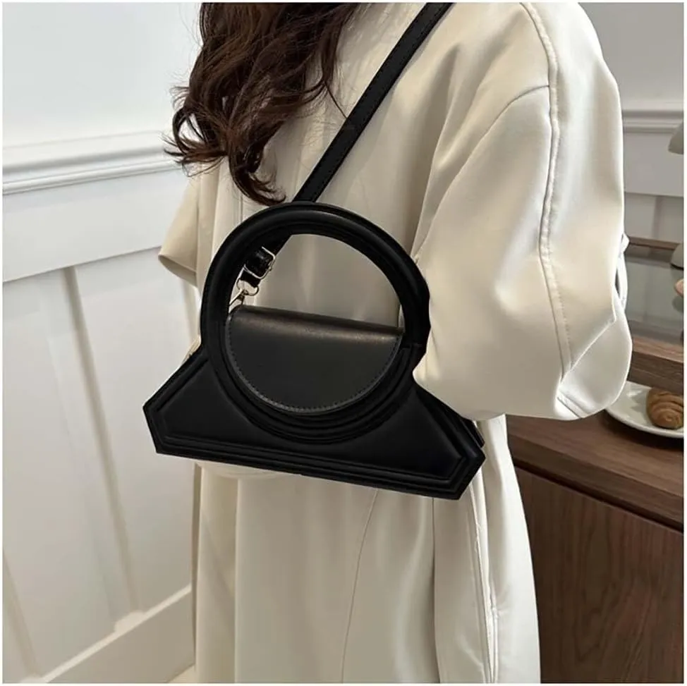 Genuine Leather Women's Shoulder Bags Retro Small Square Hobo Crossbody Handbag