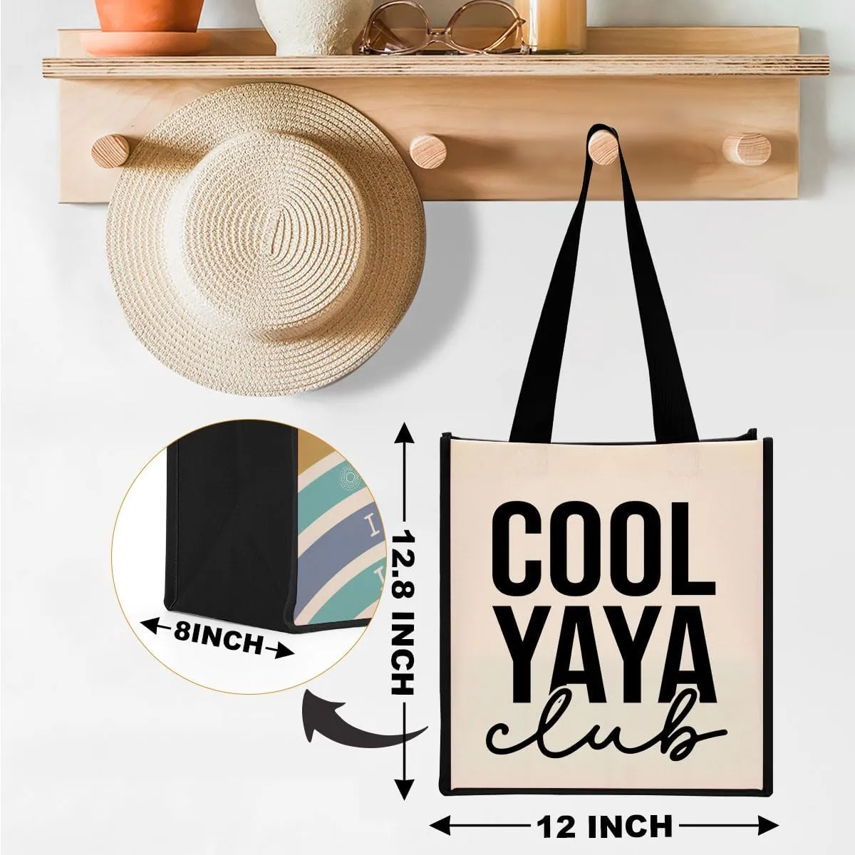 Grandma Mimi Gigi Granny Nana Memaw Nanny Mama Mum Mom Aunt Gifts Cool Canvas Tote Bag for Women