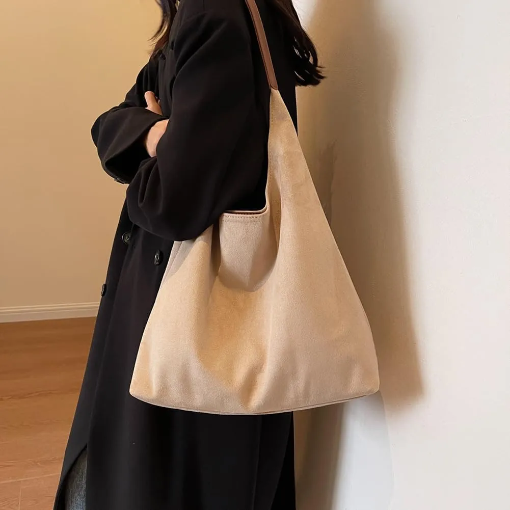 Green Suede Bag Suede Hobo Bag for Women Retro Suede Slouchy Bag Hobo Handbag Suede Shoulder Bag