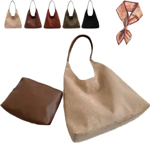 Green Suede Bag Suede Hobo Bag for Women Retro Suede Slouchy Bag Hobo Handbag Suede Shoulder Bag