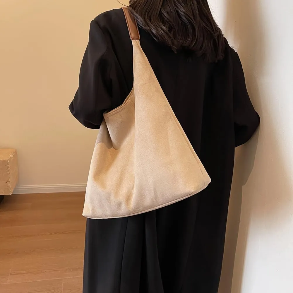 Green Suede Bag Suede Hobo Bag for Women Retro Suede Slouchy Bag Hobo Handbag Suede Shoulder Bag