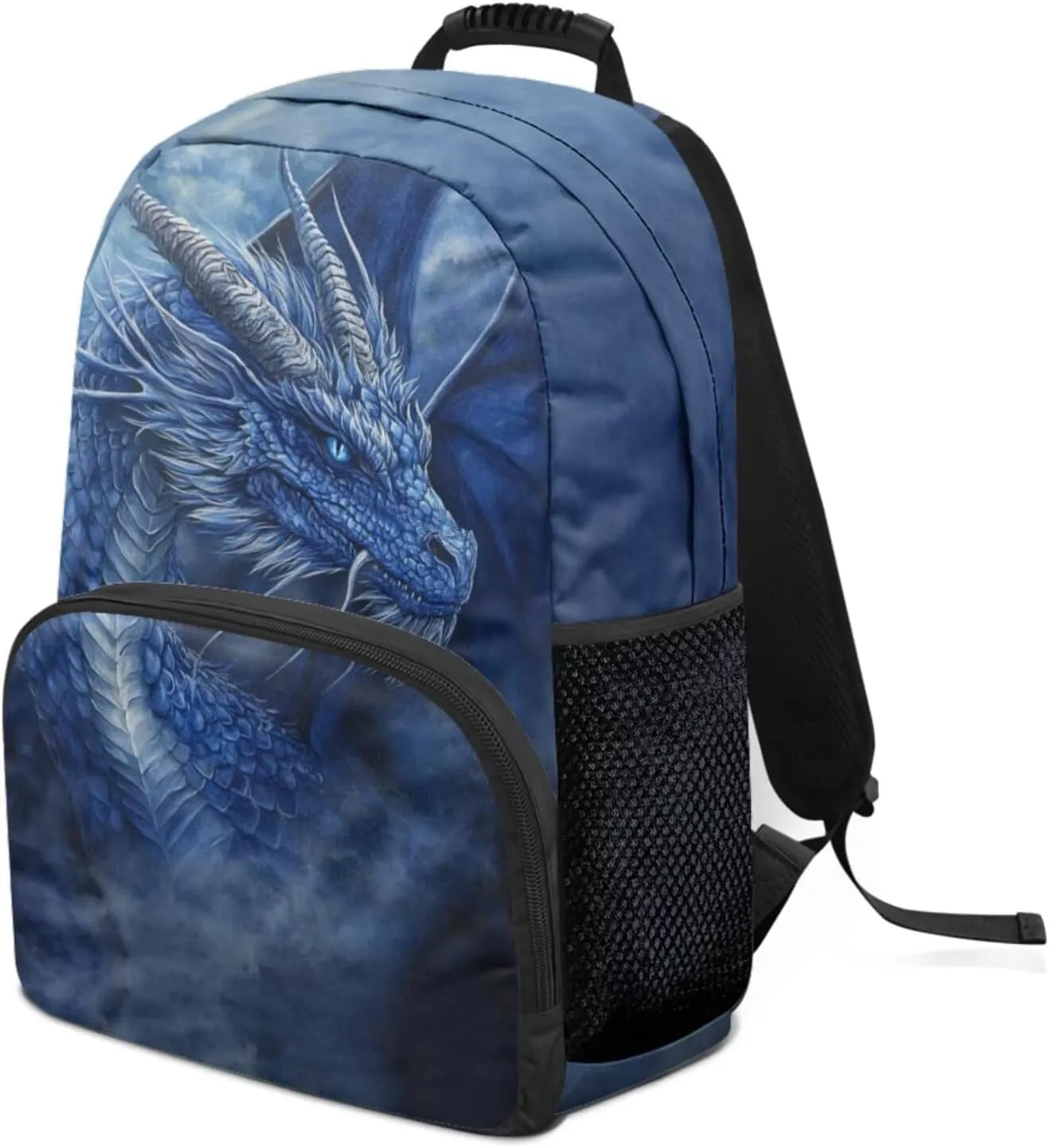 HUIACONG Cool Dragon Backpack for Boys Cool School Bag with Lunch Box 4pcs Teen Large Cpacity Bookbag for Preschool Elementary Middle Book Bags Back to School Gifts